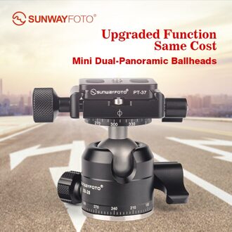 Sunwayfoto XB-28II Mini Dual Panoramisch Balhoofd Met Quick Release Clamp Arca Zwitserse Plaat Voor Statief Camera Panorama Platform