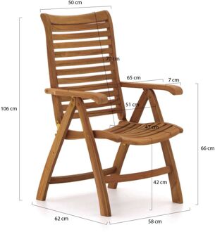 Sunyard Corby/Preston ø 65cm balkonset 4-delig - Laagste prijsgarantie! Bruin