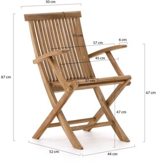 Sunyard Leeds/Preston 120cm dining tuinset 5-delig - Laagste prijsgarantie! Bruin