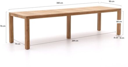 Sunyard Oxford dining tuintafel 300x90cm - Laagste prijsgarantie! Bruin