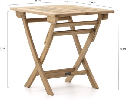 Sunyard Preston klaptafel 70x70x75cm - Laagste prijsgarantie! Bruin