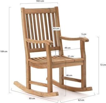 Sunyard Preston schommelstoel - Laagste prijsgarantie! Bruin