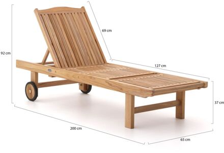 Sunyard Veronica ligbed met wiel - Laagste prijsgarantie! Bruin