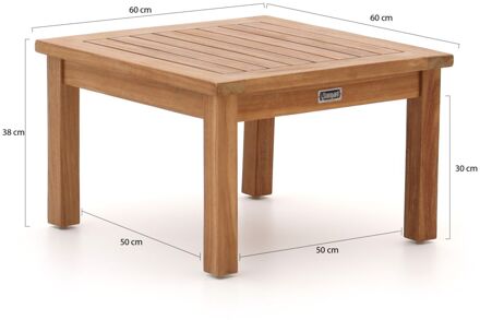 Sunyard Wales bijzet tuintafel 60x60x38cm - Laagste prijsgarantie! Bruin