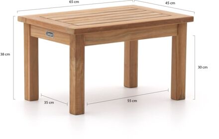 Sunyard Wales bijzet tuintafel 65x45x38cm - Laagste prijsgarantie! Bruin