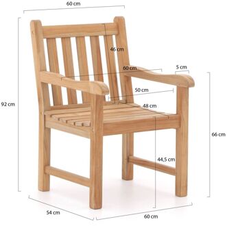 Sunyard Wales/Liverpool 160cm dining tuinset 5-delig - Laagste prijsgarantie! Bruin