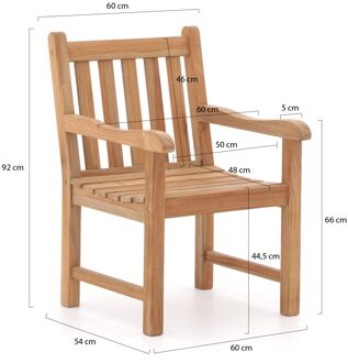 Sunyard Wales/Liverpool 90cm dining tuinset 5-delig - Laagste prijsgarantie! Bruin