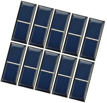 SUNYIMA10pcs Epoxy Zonnepaneel Solar Cell 0.5V 220mA Fotovoltaïsche Panel Zon power Module DIY Solar Batterij Autolader 55 * 22*3mm