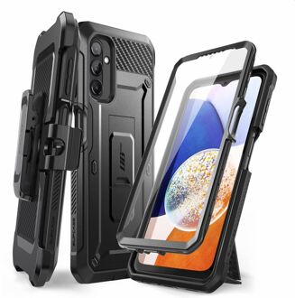 Supcase Hoesje geschikt voor Samsung Galaxy A14 4G/5G - Unicorn Beetle Pro Met ingebouwde screenprotector - Zwart