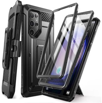 Supcase Hoesje geschikt voor Samsung Galaxy S24 Ultra - Unicorn Beetle Pro Met ingebouwde screenprotector - Zwart