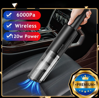 Super 6000PA Car Vacuum Cleaner Wireless Handheld Auto Cleaner Upgrade Rechargeable Wet/Dry Vacuum for Car Interior Seat