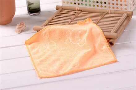 Super Absorberende Handdoek Beer Gedrukt Kind Hand Gezicht Handdoek Reiniging Auto Keuken Handdoek Thuis Textiel Dagelijks Gebruik licht oranje