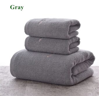 Super Absorberende Handdoeken Set Puur Katoen Borduurwerk Grote Voor Volwassenen Mannen Vrouwen Spa Cover Badkamer Douche Zachte liefhebbers Donkergrijs