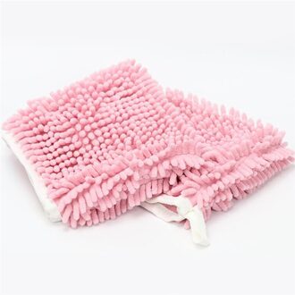 Super Absorberende Hond Handdoek Sneldrogend Zachte Dikke Veilige Ademende Puppy Huisdier Badhanddoek Voor Small Medium Large Honden Katten roze 35x80cm