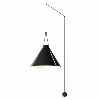 Super Attic hanglamp kegel decentraal zwart