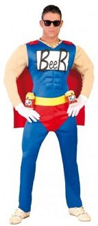 Super bier kostuum gespierd L/XL - Carnavalskostuums Multikleur