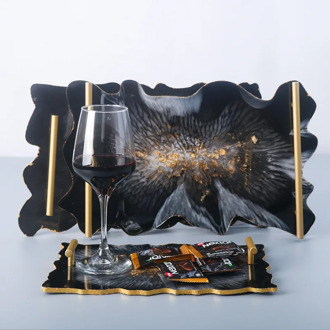 Super Big Irregular Coaster Tray Silicone Mold Fluid Artist Making Epoxy Resin Art Supplies Make Your Own Tray Epoxy Resin Molds