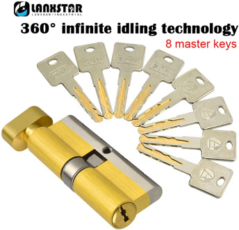 Super C-class Security Door Idling Lock Core Single Open Big 70/75/80 /105/110mm Explosion-proof Force Hit Door Lock Cylinder