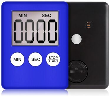 Super Dunne Lcd Digitale Scherm Kookwekker Vierkante Koken Tellen Countdown Alarm Magneet Klok Temporizador diep blauw