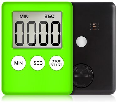Super Dunne Lcd Digitale Scherm Kookwekker Vierkante Koken Tellen Countdown Alarm Magneet Klok Temporizador groen