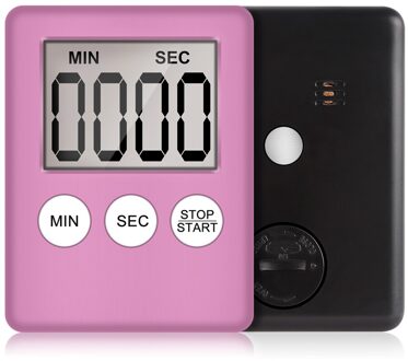 Super Dunne Lcd Digitale Scherm Kookwekker Vierkante Koken Tellen Countdown Alarm Magneet Klok Temporizador roze