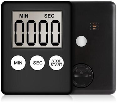 Super Dunne Lcd Digitale Scherm Kookwekker Vierkante Koken Tellen Countdown Alarm Magneet Klok Temporizador zwart