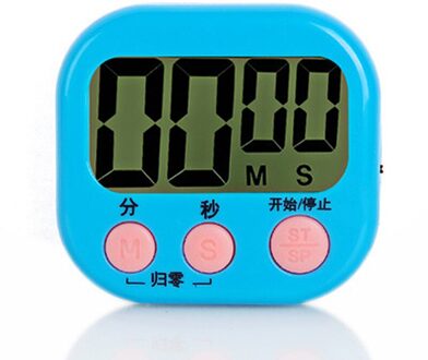 Super Dunne Lcd Digitale Scherm Kookwekker Vierkante Koken Tellen Countdown Alarm Slaap Stopwatch Temporizador Klok blauw