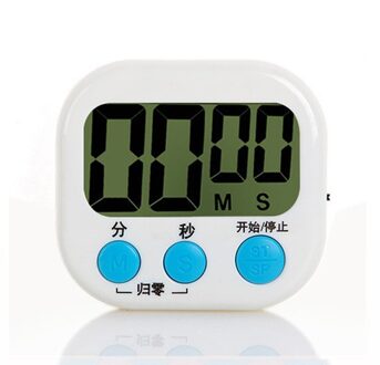 Super Dunne Lcd Digitale Scherm Kookwekker Vierkante Koken Tellen Countdown Alarm Slaap Stopwatch Temporizador Klok wit