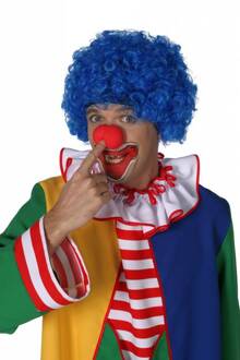 Super hair pruik blauw