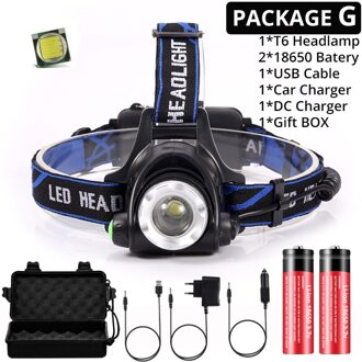 Super Heldere Led Koplamp Originele Xlamp Xhp50 Hoge Krachtige Usb Led Koplamp Head Lamp Gebruik 3*18650 Zaklamp Fakkel Package G