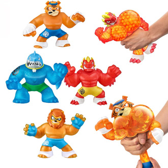 Super Hero of GOO Jit Zu Copy Software Vs Soft Dragon Shark Lion Wolf Toys Slimy Stress Relief Squeeze Toy Dolls Action Figures