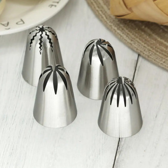 Super large Size Piping Nozzle Set Closed Star Icing Tips For Cake Cupcake Cream Flower Paste Decorating Nozzles DIY Meringue
