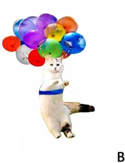 Super Leuke Kitten Ballon Auto Hanger Interieur Achteruitkijkspiegel Decoratie Spiegel Accessoires Interieur Hanger Hanger Leuke, Cartoo B9R1