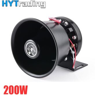 Super Luid Claxon Politie Hoorn 200W Pa Zwart Luidspreker Megafoon Elektronische Speaker Systeem 12V Voor Auto Hoorn Politie sirene 1stk 200W horn A