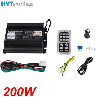 Super Luid Claxon Politie Hoorn 200W Pa Zwart Luidspreker Megafoon Elektronische Speaker Systeem 12V Voor Auto Hoorn Politie sirene 1stk 200W power doos