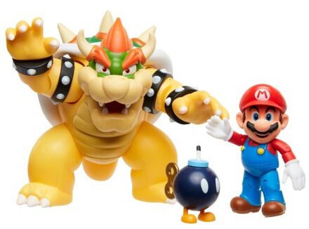 Super Mario figuren Mario vs Bowser 6,5cm
