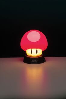Super Mario Mini Super Muhsroom Lamp 11 Cm Rood