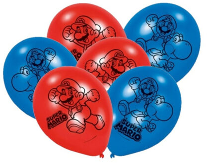 Super Mario thema ballonnen 12x stuks - Feestartikelen verjaardag versiering