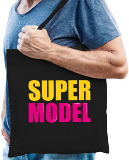 Super model cadeau tas zwart voor heren - Feest Boodschappentassen