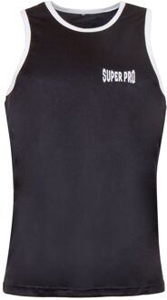 Super Pro Club Bokssinglet Zwart/Wit - XL