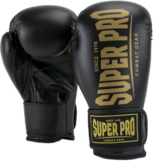 Super Pro Combat Gear Champ SE (kick)bokshandschoenen Zwart/Goud 10oz