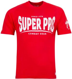 Super Pro Sportshirt - Maat XL  - Mannen - rood/wit