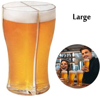 Super Schoener Bier Glazen Mok Cup Scheidbare 4 Deel Grote Capaciteit Glassthick Wijn Plastic Glazen Transparante Club Bar Party # groot