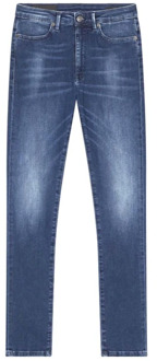 Super Skinny Fit Hoge Taille Jeans Dondup , Blue , Dames - W31,W32