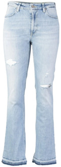 Super Skinny Flare Jeans Medium Wassen Dondup , Blue , Dames - W28,W30,W26