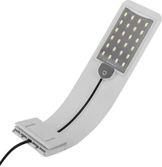 Super Slim 10W Led Waterdichte Aquarium Licht Voor Aquarium Waterplanten Groeien Verlichting Clip-On Lamp Eu plug Kabel Visvoorziening blauw wit wit