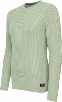 Super Slim Fit Streetwear Fijn Gebreide Trui Mint - 3XL
