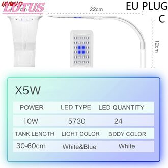 Super Slim Led Aquarium Licht Waterplanten Grow Light Waterdicht Clip-On Lamp Aquarium