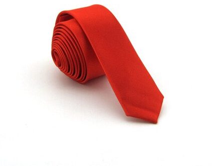 Super Slim Tie 3Cm (Zwart 3.5Cm) satijn Rood Geel Zwart Solid Ties Handgemaakte Mode Mannen Skinny Smalle Stropdas Voor Wedding Party rood 3cm