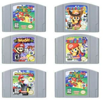 Super Smash Bros Mario Party 2 Marlo Kart Game Card 2 for Nintendo 64 Video Games Cartridges N64 Console US Version